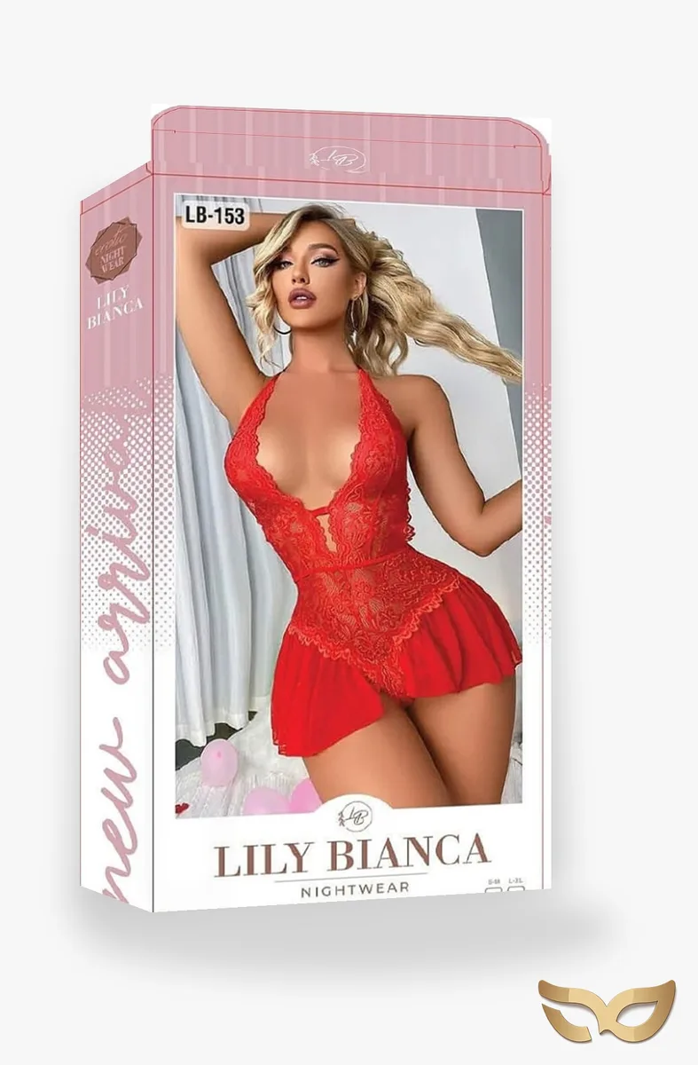 Lady in Red – Lace Halter Dress