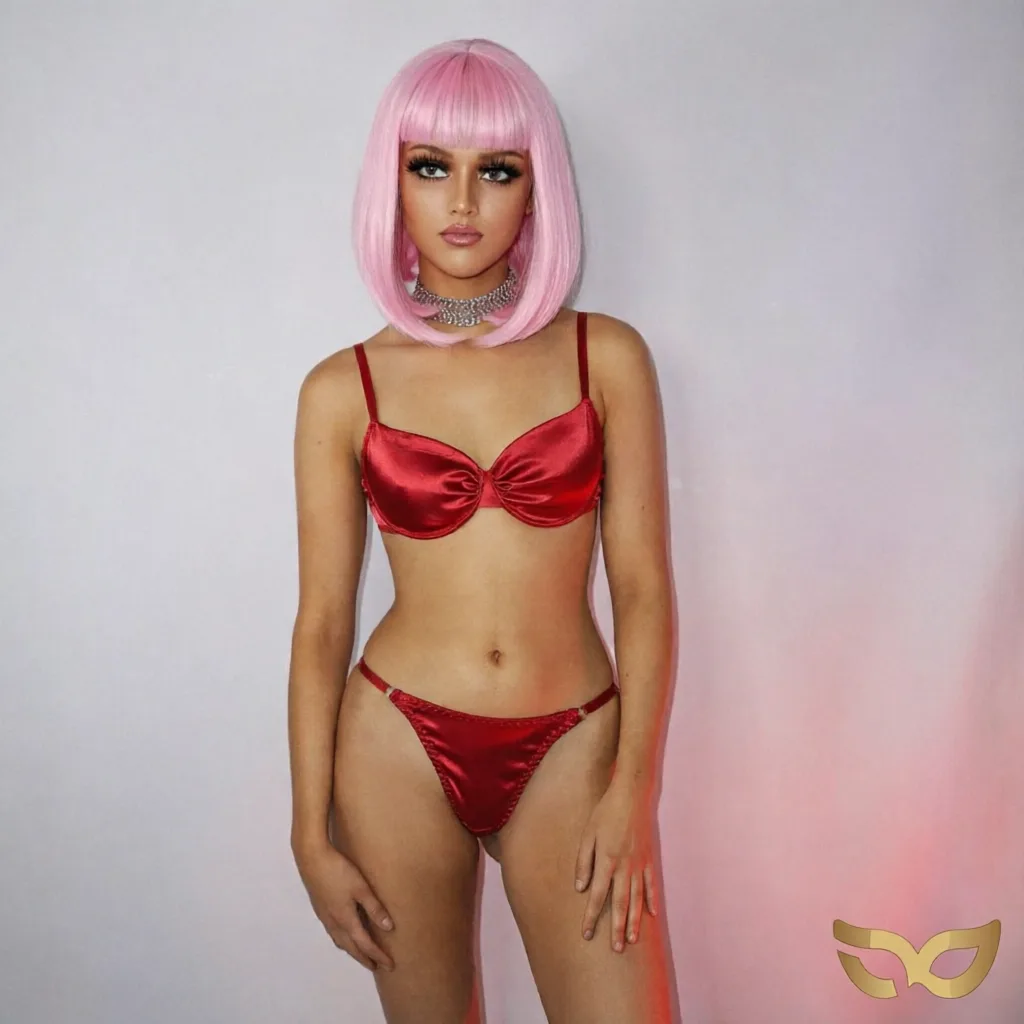 kort roze op de schouders